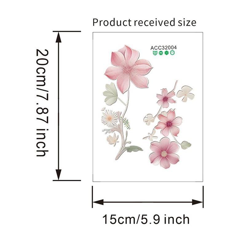Green Plants Rose Daisies Peony Flowers Leaf Switch Stickers Home Decoration Wall Stickers Self-adhesive