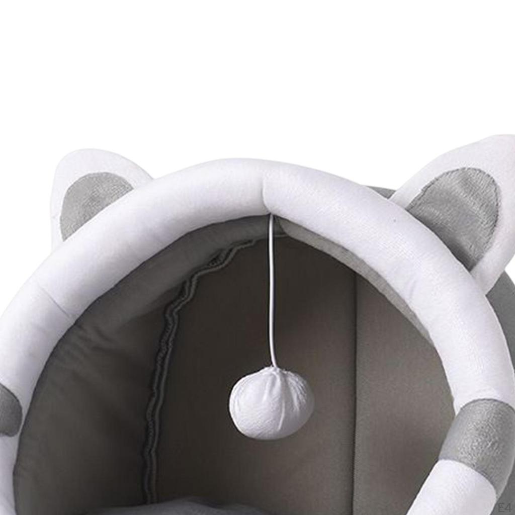 cat Beds for Indoor Cats, with Play Ball Comfortable Kennel Pad Pet Supplies