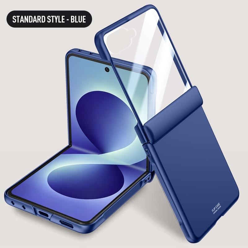 For Magsafe Wireless Charging Matte Frosted Phone Case For Samsung Galaxy Z Flip 8 5G Hinge Screen Protect Film Shockproof Cover