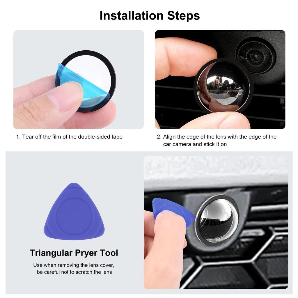 Front Bumper Camera Lens Guard PC Protector For Tesla Cybertruck / Tesla Model Y Juniper/ Model S / 3 2026 Lens Protection Cover Interior Mirrors 6
