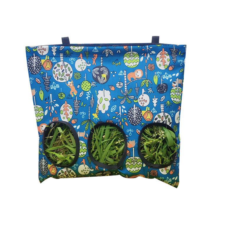 2/3 Holes Hanging Hay Bag for Bunny Guinea Pigs Small Animal Feeder Rabbit Food Dispensers Bag Cage Accessories Pet Feeding Bag