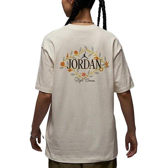 Jordan SS25 Drop Shoulder Sleeve T Shirt Women's Sail White IF0380-133