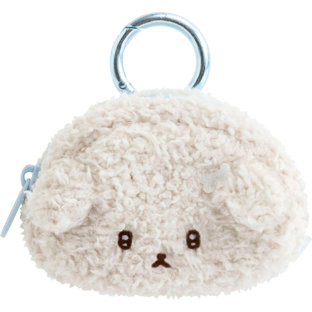 San-X Ishiyowa-chan Oshi Daisuki Plush Mini Pouch with Carabiner CA86301 Character Coin Purse Earphone Case