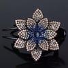 1PC Neue Blume Strass Schwalbenschwanz Clip Große Elegante Runde Haar Blume Haar Clip
