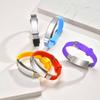 Adjustable Stainless Steel Bracelet for Men Women, Personalized Customize Name Silicone Watch Strap Wristband,Fashion Jewelry