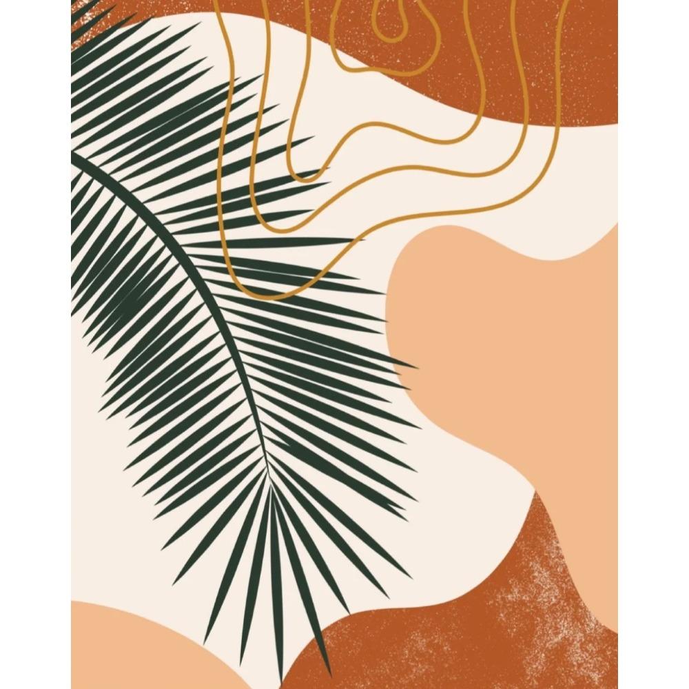 Mid Century Modern Boho Chic Poster Vintage Abstract Beige Line Art Print Canvas Painting Wall Art Trendy Living Room Home De