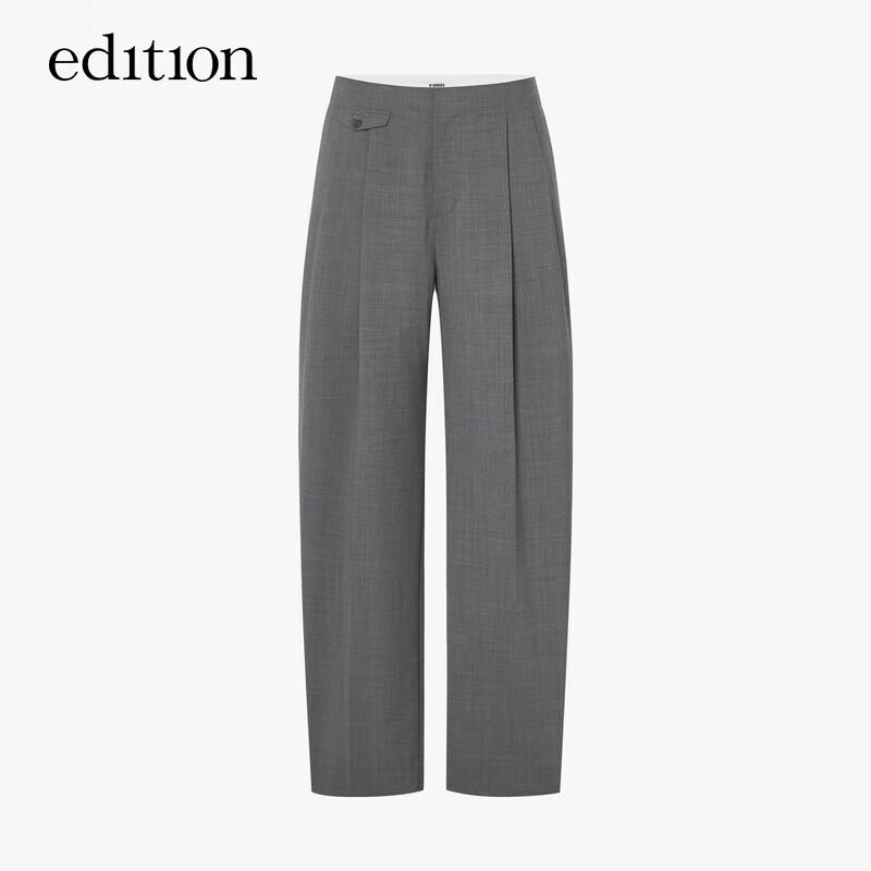 Edition P-Series Frayed Waist Wool Blend Casual Trousers