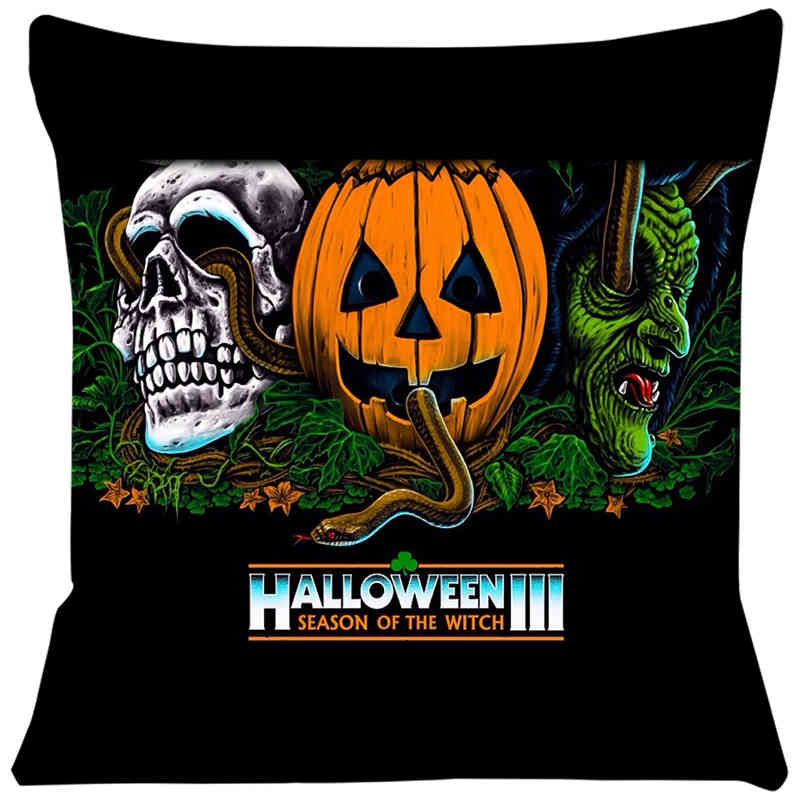 Halloween Iii Cushion Cover Comfortable Short Plush Pillow Cases Chair Car Sofa Pillow Cover Home Decorative Sj-325
