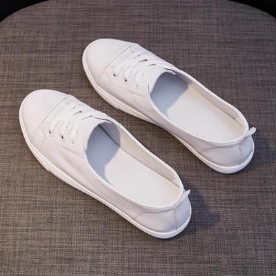 Versatile Little White Shoes Women's Shoes Spring and Autumn New White Sports and Leisure Trendy Flat Leather