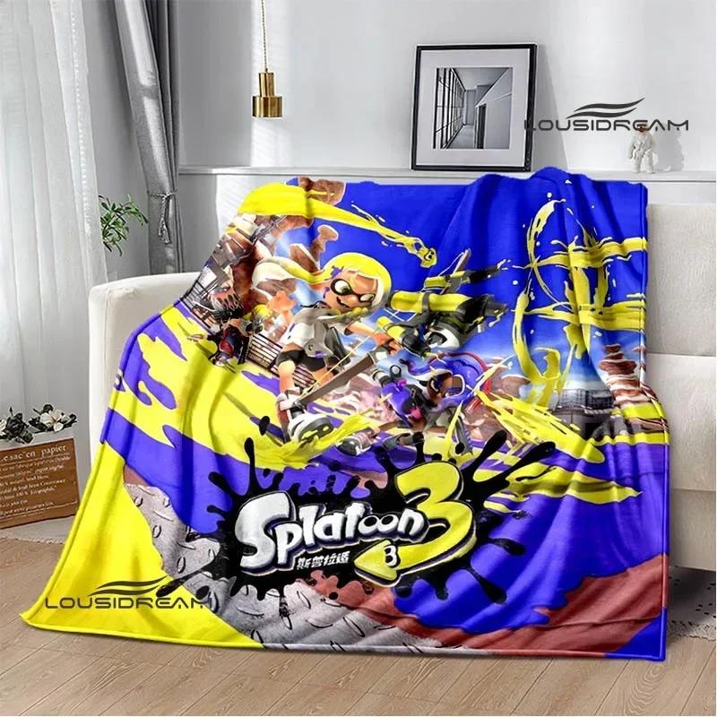 3D Cartoon game Splatoon Printed blanket Flannel Warm blankets Soft and comfortable blanket bed linings cubre cama Birthday Gift