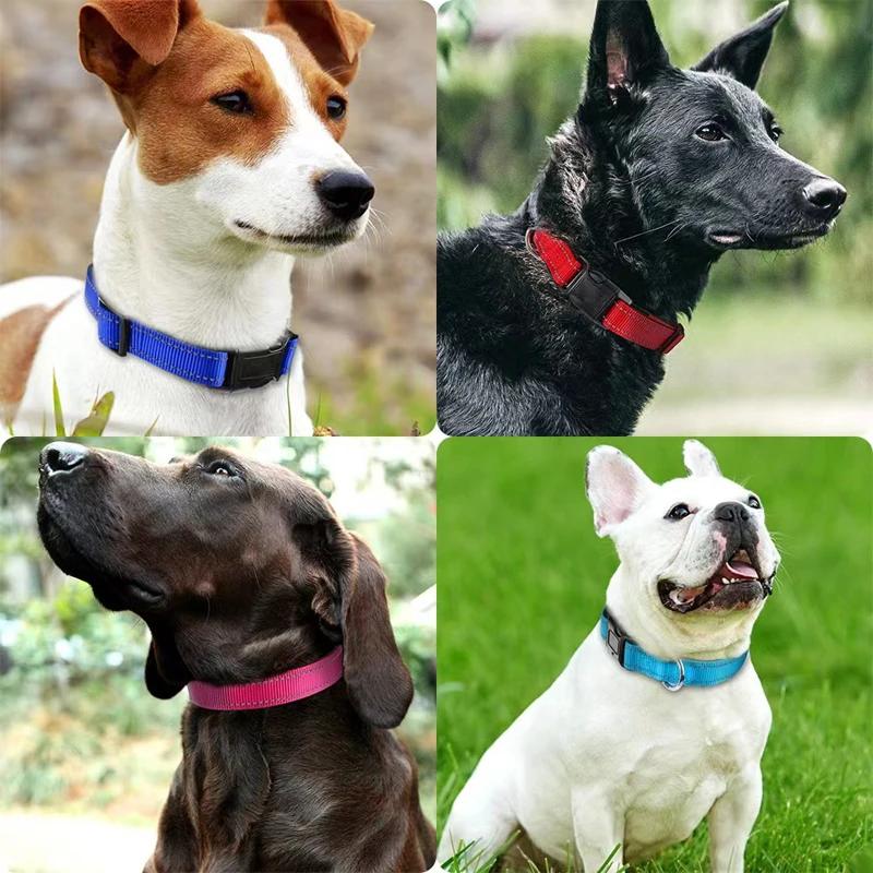 Reflective Dog Collar Sturdy Adjustable Pets Collar For Medium Large Dogs Soft Neoprene Padded Nylon for Medium Large Dogs