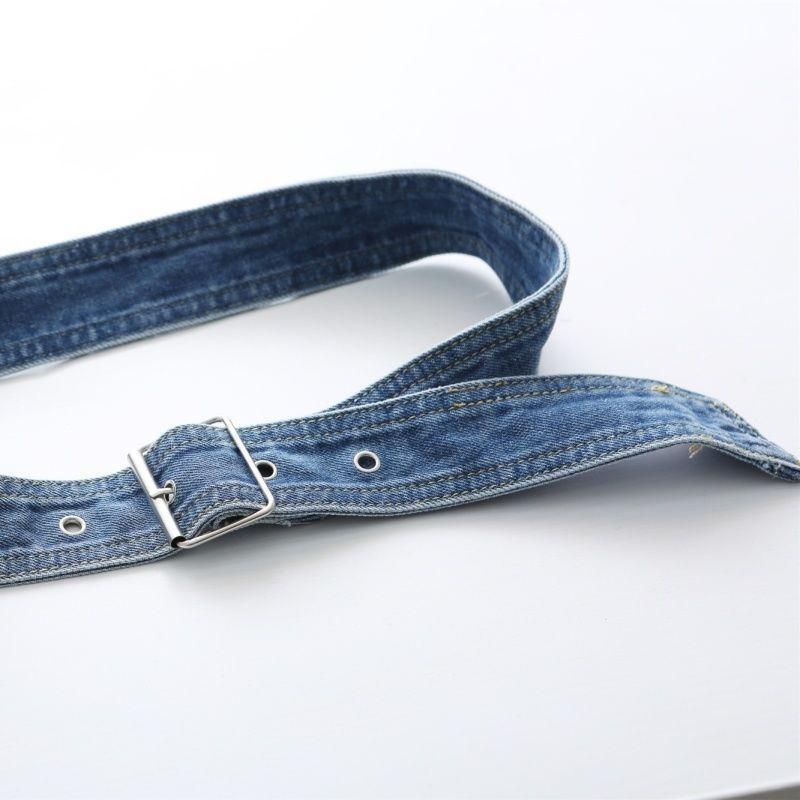 Blue Fashionable Womens Denim Belt For Skirts And Trench Coats Versatile 105cm Style