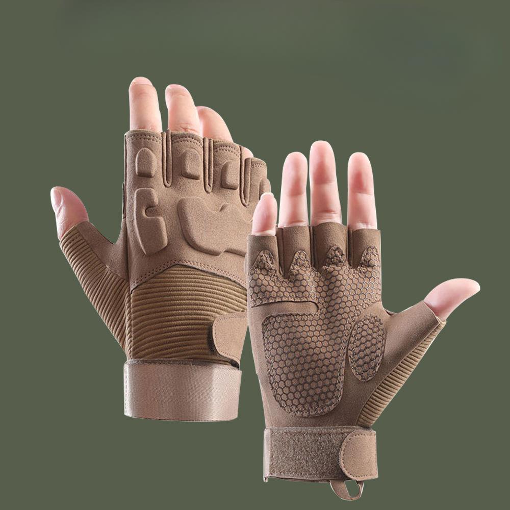 Sport Radfahren Halbfinger Bergsteigen Militärfan Rutschfest Verschleißfest Trainingsfeld Vollfinger Touchscreen Handschuhe