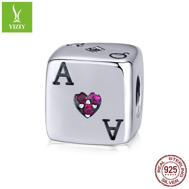 

Браслет из стерлингового серебра Yinziyun с бусинами в виде счастливых игральных костей - SCC1440 Silver