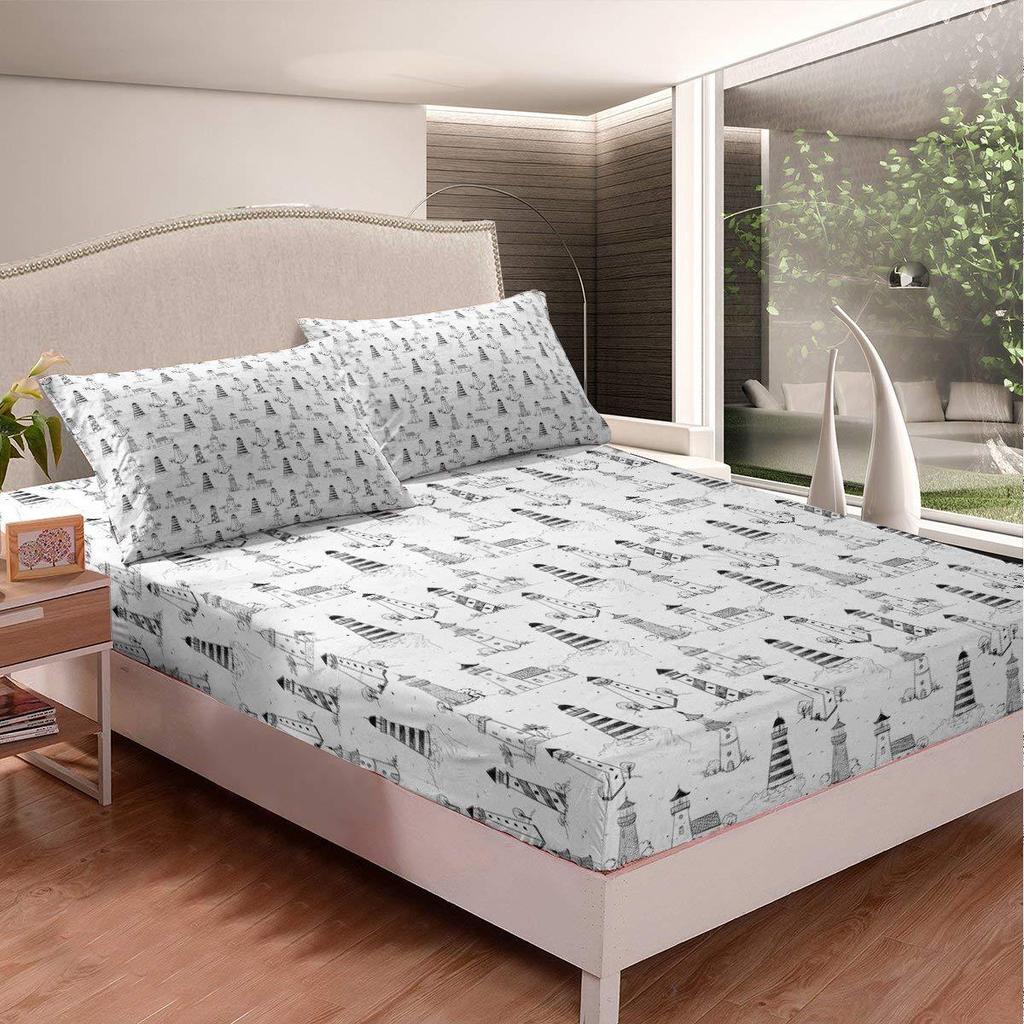 Car Vehicle Pattern Sheet Three-Piece Digital Printing Bedding Sheet Three-Piece Sheet Children Adults