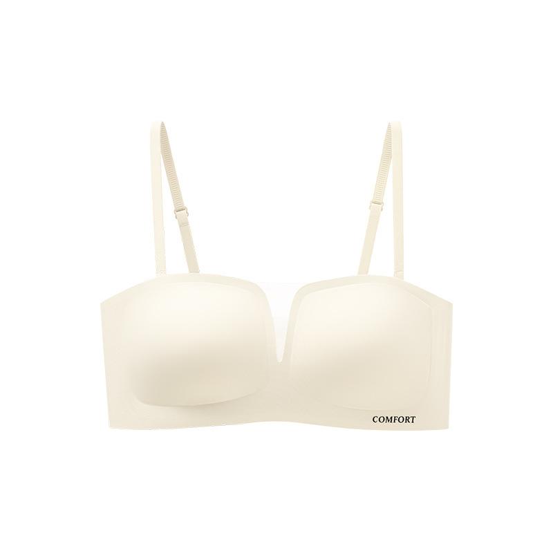 

Strapless Thin Invisible Liquid Foundation Non-slip Sexy Back Gathering Comfortable Machine Washable Bra Cover s size шампанского