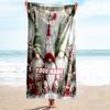 1PC Custom Name Christmas Gnome Winter Scene Beach Towel Highly Absorbent And Sand-Resistant Towel for Swimming, Pool, Yoga, And Travel Lightweight