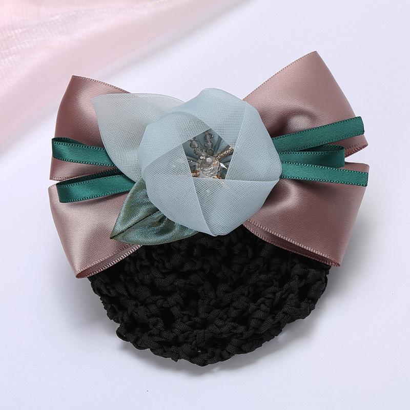 

Профессиональный головной убор Цветок Сетка для волос Корейская заколка Мода Стюардесса Медсестра Заколка Банк Аксессуары для волос Отель Зажим для головы Прическа