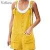 Casual Summer Solid Loose Strap Jumpsuit for Women Femme  Jumpsuit Shorts