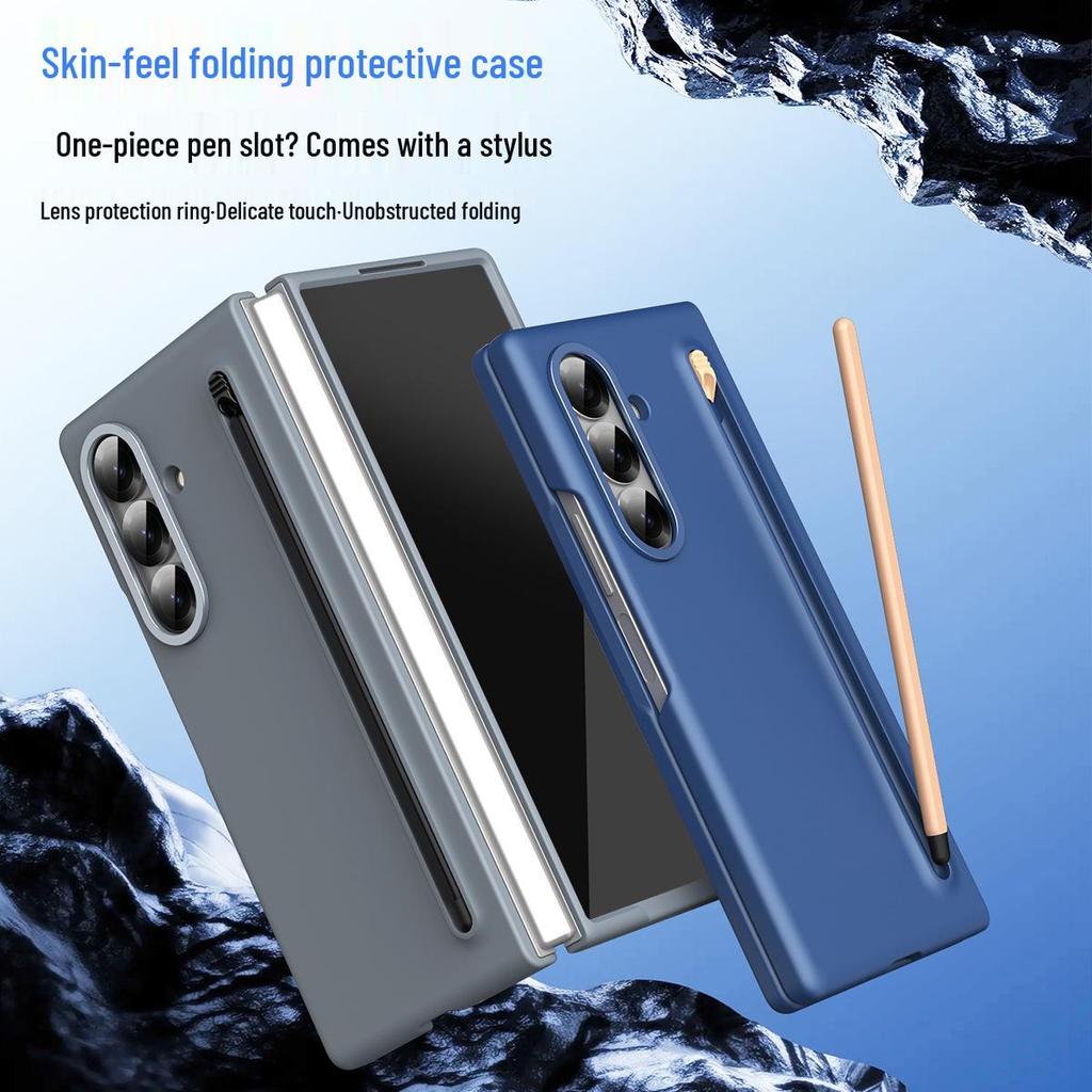 Samsung Z Fold7 Hülle mit Stifthalter: 6/5 Hautgefühl, Integrierte Folie, W25 Sturzschutz