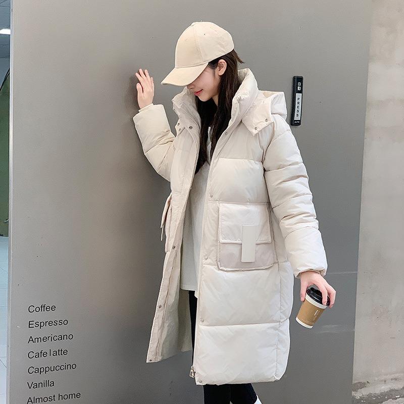 Women's medium and long cotton-padded clothes, winter new loose down cotton-padded clothes, warm cotton-padded jackets, women