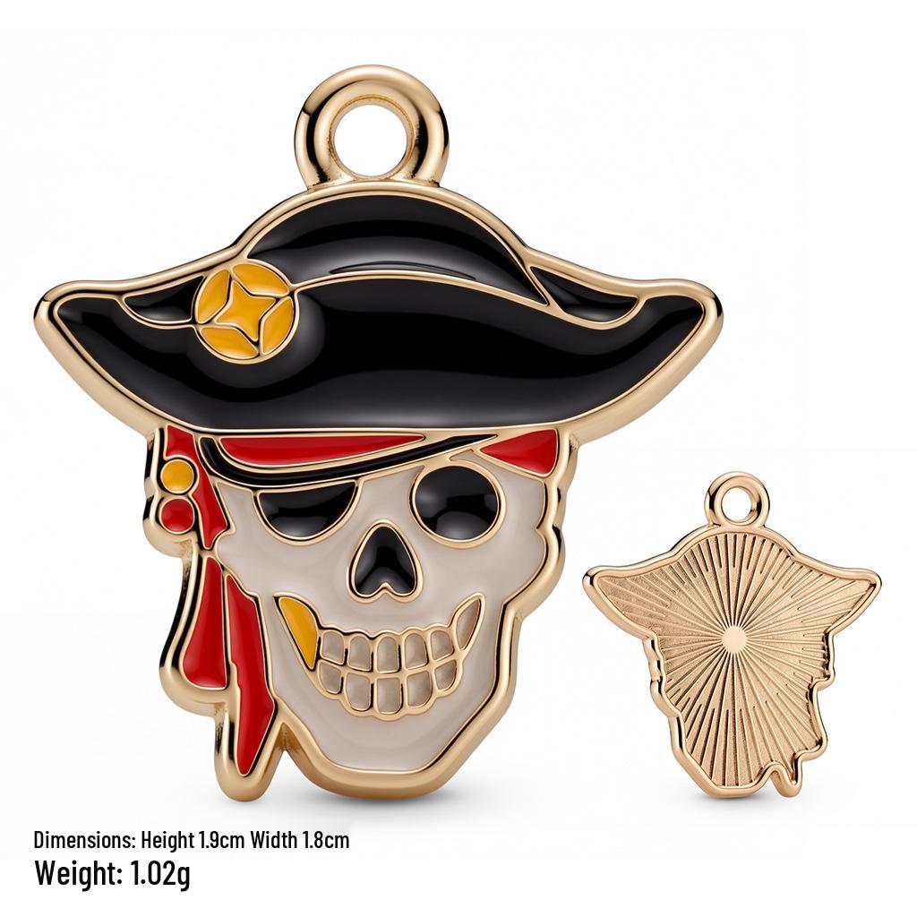 Pirate Series Enamel Cartoon Charms for DIY Bracelets, Necklaces, and Keychains