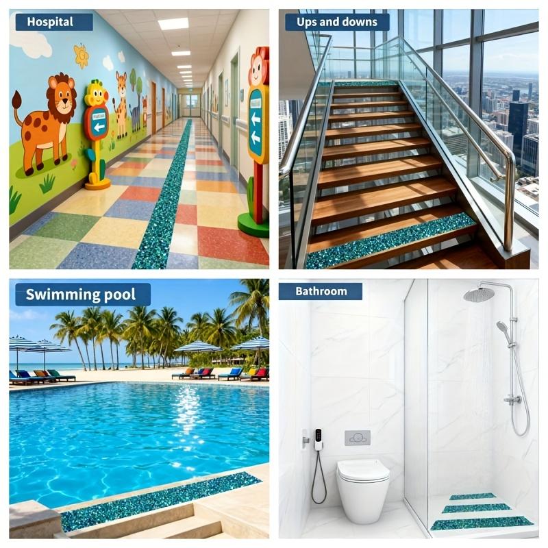 Heavy-Duty Non-Slip Rubber Tape - High Adhesion & Residue-Free PE Material, Durable and Stable for Indoor/Outdoor Stairs, Pools