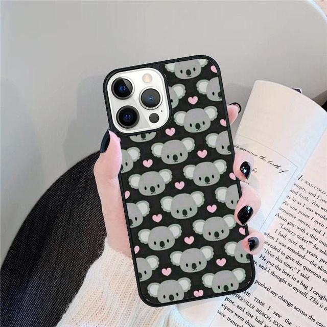 Cute Cartoon Koala Coque Shell For iPhone 17 Air 15 16 14 13 12 Pro Max 11 Pro Max Plus Phone Case Cover