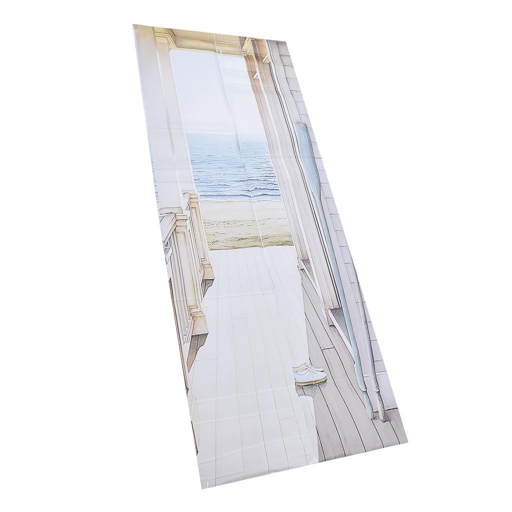 2 ks samolepka na dveře PVC materiál 3D vizuální efekty Snadno čistitelná Odnímatelná Vodotěsná Odolná proti oleji