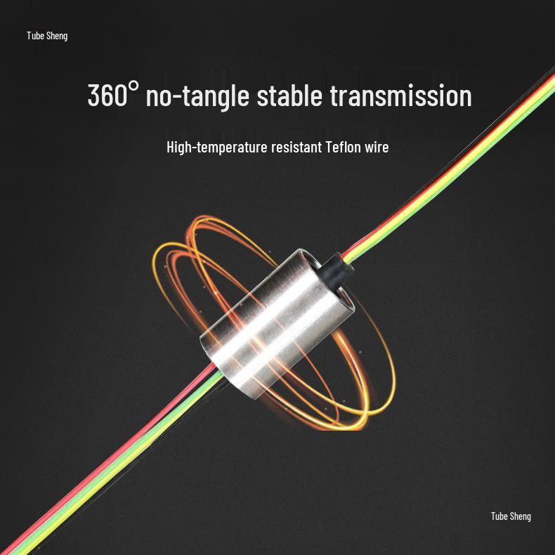 Miniature 360° Rotating Conductive Slip Ring for Drones, Gimbals, and Fishing Connectors