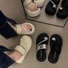 Summer temperament platform slippers women's toe slippers outer wear skirt non-slip shoes tide
