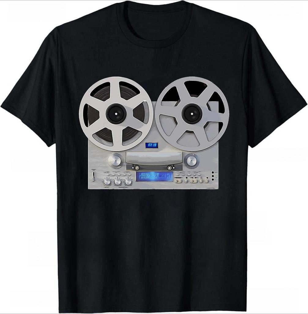 Volume Vu Meter Vintage Unisex Tshirt Audio Engineer Recording Crew Neck Summer Unisex Short Sleeve Casual Top Aesthetic Clothes