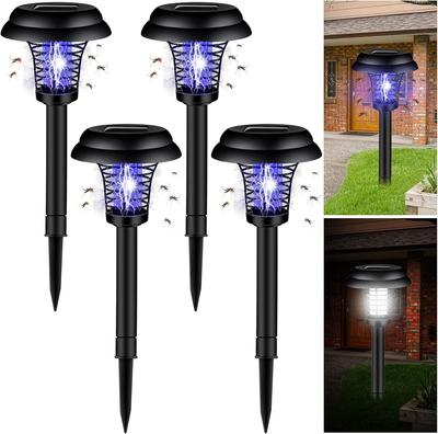 Solar Mosquito Killer z 2 trybami światła Zewnętrzna wodoodporna lampa LED Bug Zapper Mosquito Trap Lampy do ogrodu trawnika kemping