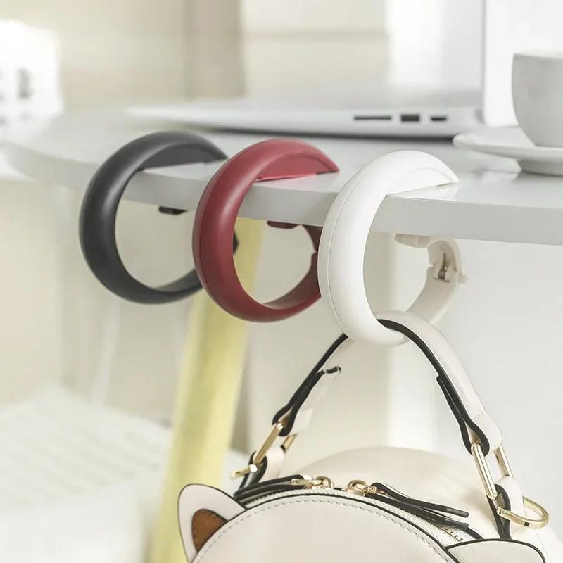 Portable Drill-Free Removable Bag Hook-Desk Side Backpack Hanger for Students Perfect for School Desks Study Tables Organization