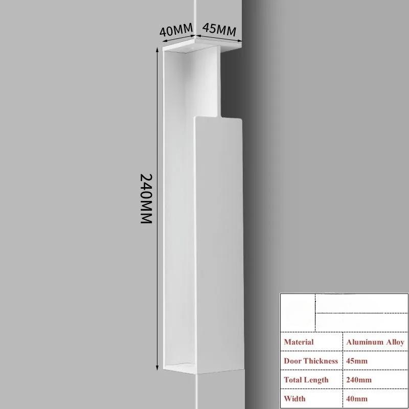 Deutscher einfacher Schiebetürgriff Tasche Holztür Eingebauter Möbelgriff Kollisionsschutz Aluminiumlegierung Hardware Türgriffe