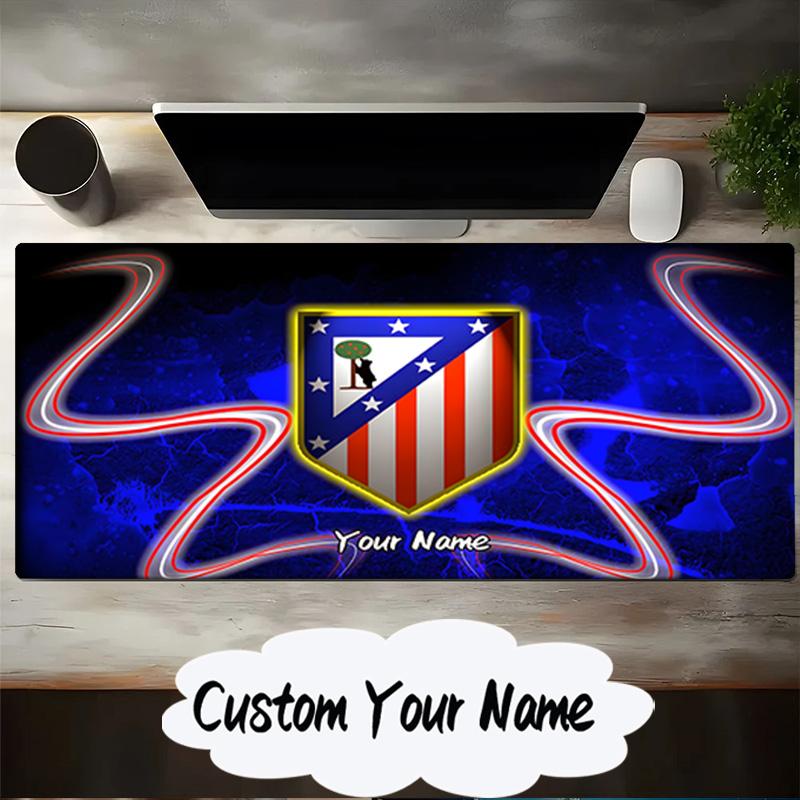 Custom Name Mouse pad Atletico Madrid Crest Mouse pad, Gaming Mouse Pad, keyboard pad, Desk Decor for computer notebook Fan Birthday Gift