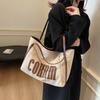 Leisure commuter tote bag women's large capacity 2025 new versatile shoulder shopping bag college student class bag