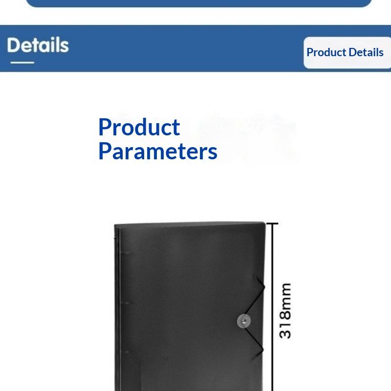 Waterproof Transparent Plastic 3 Ring Binder 5 Colors Elastic Buckle For School Office Document Storage