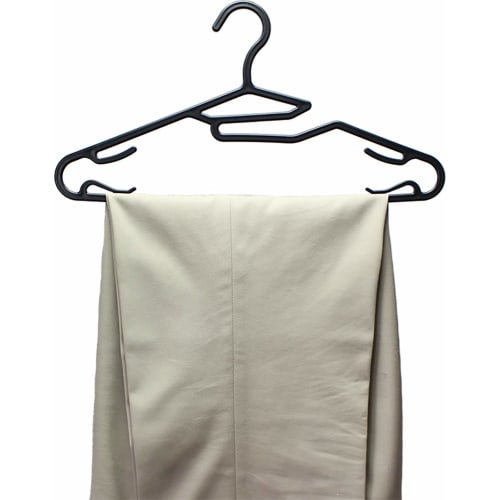 Shinko Hanger (Shinkohanger) Ultra Slim Reverse Shirt Hangers, Set of 10, Black, Anti-Slip, Non-Marking, Simple, Space-Saving, Slim, Clothes Drying, L