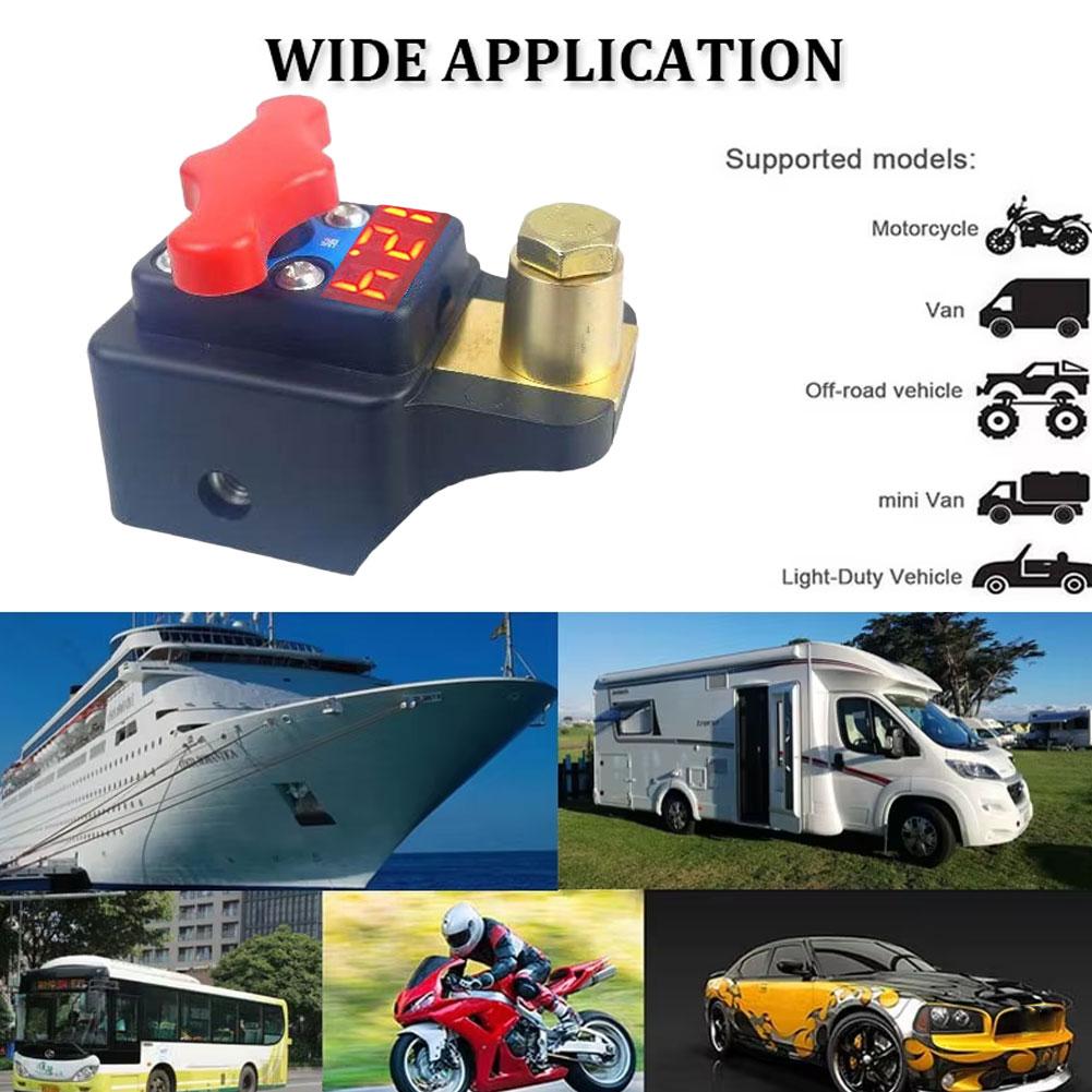 Car Battery Disconnect Switch 12V/24V High-Power Copper Power-Off Switch For Trucks Buses Vehicles Auto Electrical Accessor I3S9