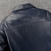100% Natural Sheepskin Men Genuine Leather Jacket Casual Soft Thin Men's Leather Jacket Blue Coat Spring Autumn