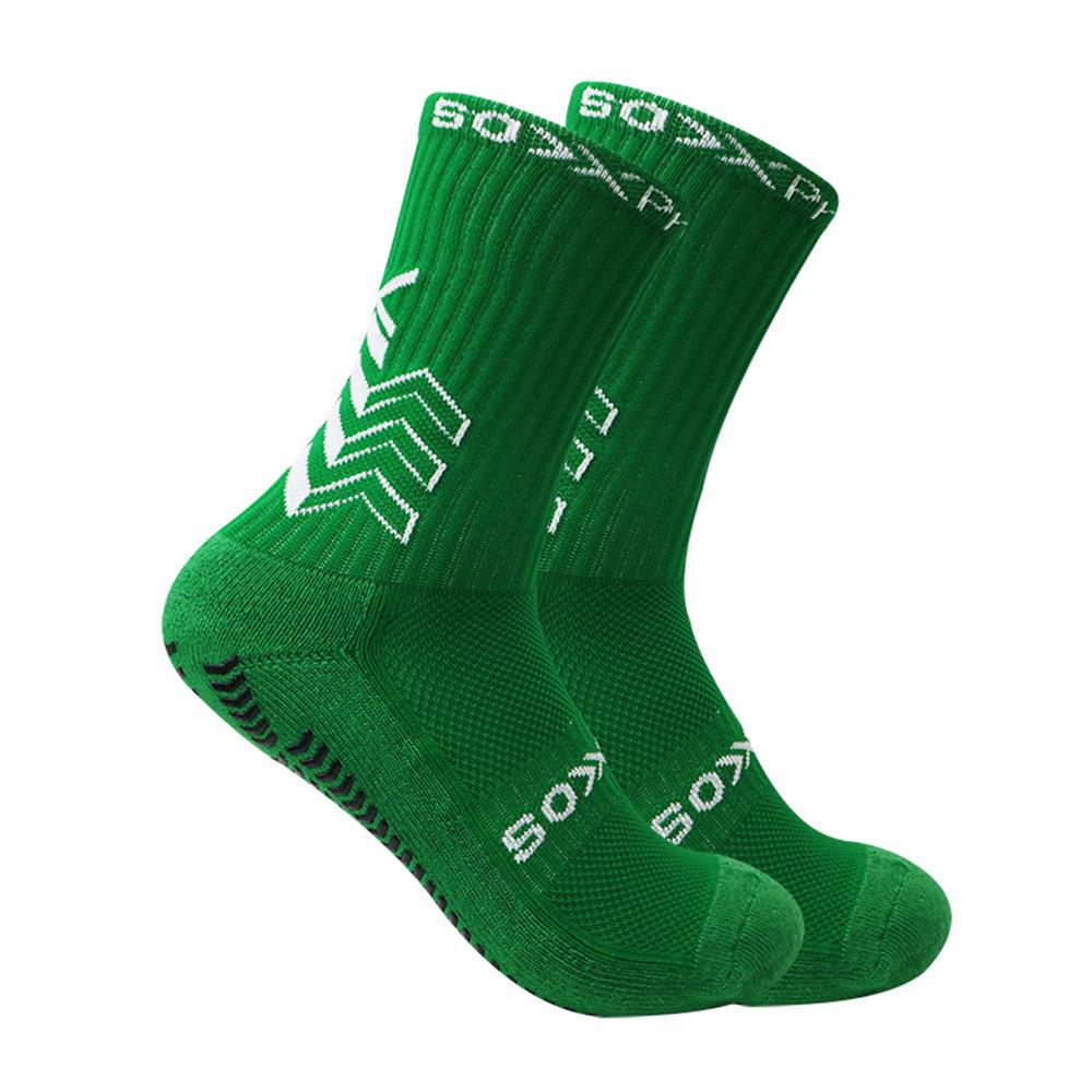 

2 пары мужских спортивных носков для занятий спортом на открытом воздухе с полотенцем снизу, нескользящие, дышащие 2 pairs зелёный