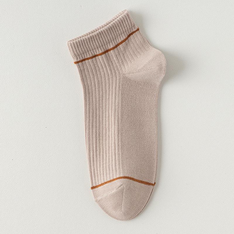 Men's Summer Thin Mid-calf Cotton Socks Spring and Summer Sweat-absorbing and Breathable Sports Trendy Short Calf Socks