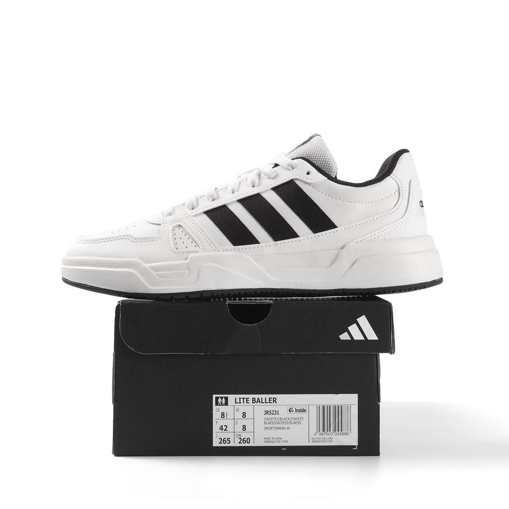 Adidas Lite Baller Fabric Synthetic Leather Comfortable Versatile Low-Top Sneakers  Men Sneakers White JR5231 Buy cheaply on Joom