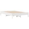 Vidaxl Bed Frame Without Mattress, White, 140X200 Cm, Solid Pine Wood
