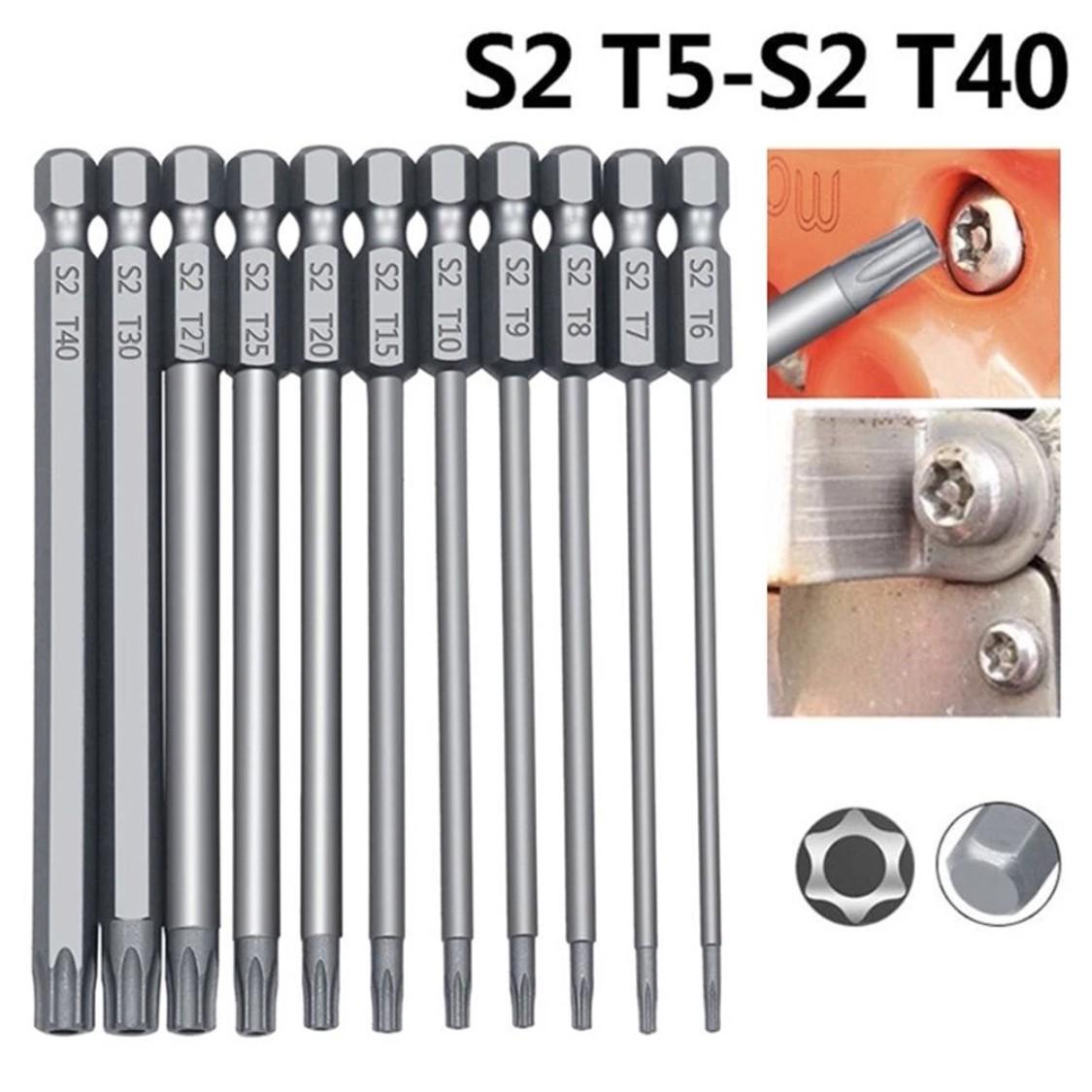 

Repair 11pcs Screwdriver Head T6-T40 Replace Screws Security