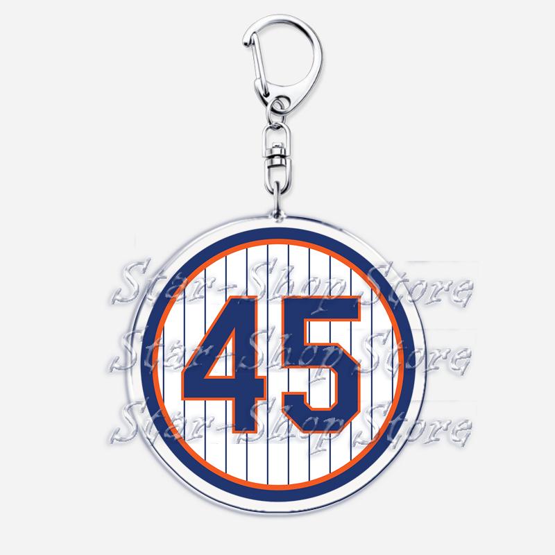 Popular Baseball Jersey Player Number Keychains for Accessories Bag New York Sports Keyrings Jewelry Friends Fans Gifts