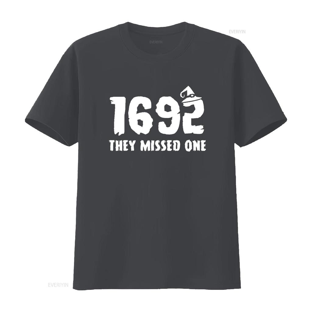 Womens 1692 They Missed One T Shirt Black 2X Large vintage Washed Comfortable Slightly streetwear Versatile Soft homme Casual