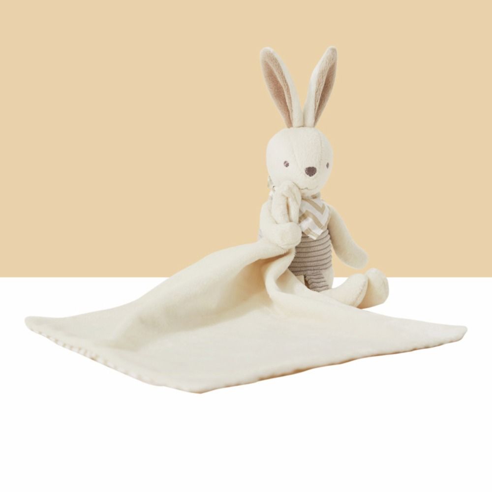 Square Shape Rabbit Square Blanket Cute Embroidery Infant Saliva Towel Infant Use