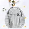 Women Crewneck Sweatshirt Long Sleeve Tops Drop Shoulder Oversized Loose for Vacation Daily Wear